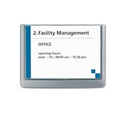 Durable 486137 Click Sign deur- en signaleringsplaat met profielframe, kunststof, grijs, voor gebruik, A6-formaat, liggend formaat, 149 x 105,5 mm
