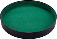 Longfield Dice Tray of Imitation Leather - 26 cm - Black/Green