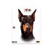 Quattroerre 8010 hondensticker Dobermann met bord, 14 x 16 cm