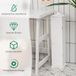 COAST™ Toiletpapierkast met 3 verwijderbare planken 15 x 16 x 69 cm wit
