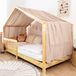 LILIMAUS Lit cabane baldaquin une pièce - baldaquin pour lit cabane - 135 x 360 cm - mousseline de coton - rose pâle