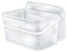Benbow Seau rectangulaire avec couvercle et poignée 5L Quantité : 1 pc, Transparent BSR, Étanche à l'air, Convient pour aliments, BRC