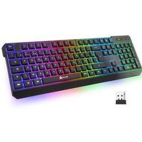 KLIM Chroma - Keyboard - Backlit - Wireless - AZERTY - French - Black