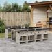 Maison Exclusive - Ensemble de jardin, 9 pièces, avec coussins, gris clair, en polyrotin tressé