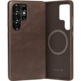 Samsung Étui en cuir pour Galaxy S25 Ultra (compatible avec le chargement Qi2/MagSafe) - Marron foncé