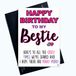 Grappige Crazy Times Banter Grappige Verjaardagskaarten voor Haar Bestie Beste Vriend Humor PC919