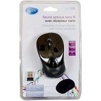 APM - Muis - optisch - 3 knoppen - draadloos - 2.4 GHz - USB draadloze ontvanger - zwart