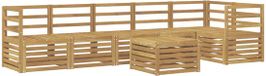 vidaXL Coin lounge set 6 places Blanc Acacia massif