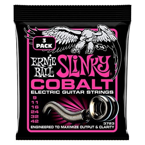 Ernie Ball Super Slinky Kobalt Elektrische Gitaar Snaren 3 Pack - 9-42 Gauge