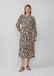 s.Oliver Robe imprimé léopard, manche longue, col classique, fermeture boutonnée, poches latérales, écru, taille 34
