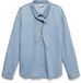 VERO MODA VMVIONETTE LS DENIM BOW SHIRT YO327 Dames Blouses M Katoen Medium Blue Denim