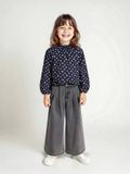 VERTBAUDET Wijde jeans met plooien voor meisjes denimgrijs