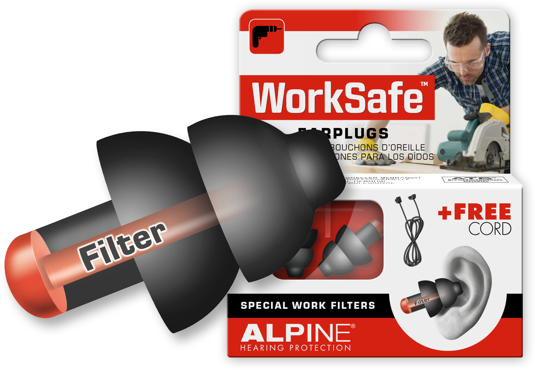 Alpine WorkSafe Oordopjes