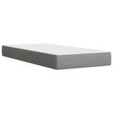 vidaXL Boxspringbed met matras, stof, lichtgrijs, 80x200 cm