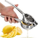 Unyqoos® Presse-agrumes Manuel - Acier Inoxydable - Citron Citron Vert - 22 cm - Argent