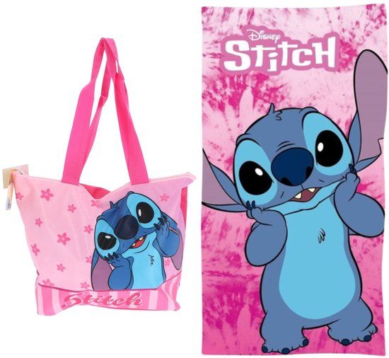 4KidsOnly Lilo & Stitch strandset; strandtas en strandlaken