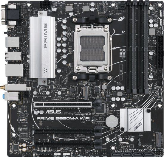 ASUS PRIME B650M-A WIFI - AMD B650 - Socket AM5 - Micro ATX Motherboard