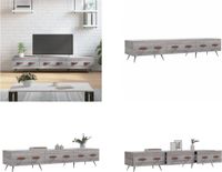 vidaXL Tv-meubel 150x36x30 cm bewerkt hout grijs sonoma eikenkleurig