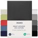 Dreamzie Hoeslaken Topper 180x200 cm - 200x200 cm, 100% Katoen Jersey, Zwart