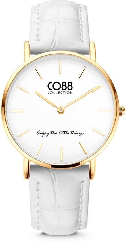 CO88 Collection Watches 8CW 10080 Horloge - Leren Band - Ã˜ 32 mm - Goudkleurig