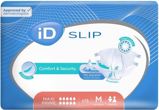 ID slip maxi prime - MEDIUM - plakluier - meest absorberende luier die er is!