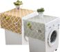 Housse de machine à laver avec poches, couvercle supérieur de machine à laver, protection anti-poussière pour machines à laver, réfrigérateurs, sèche-linge, housse de style pastoral, 2 pièces 55 x 130 cm (jaune et vert)