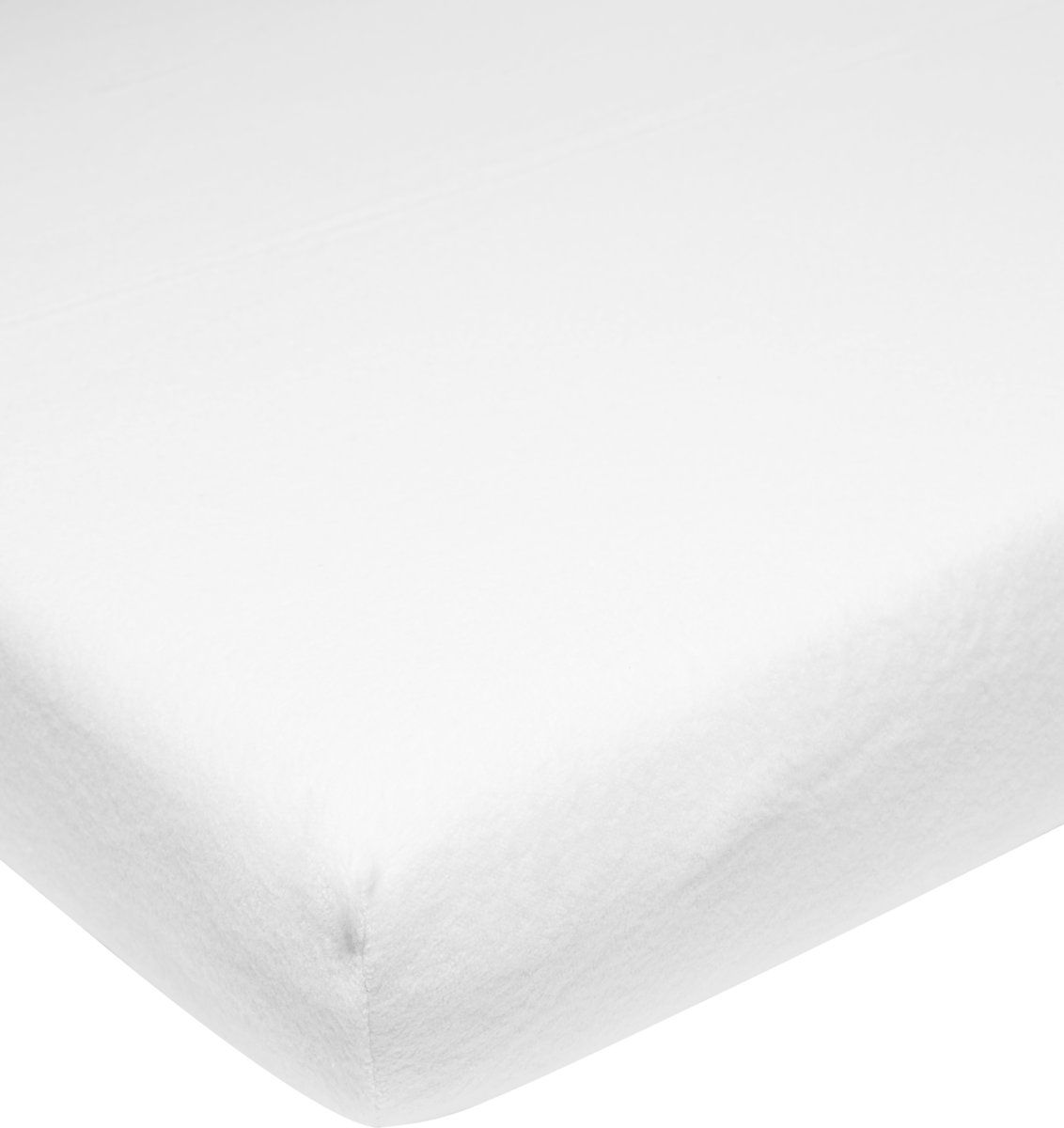 Meyco molton stretch hoeslaken - 40x80/90 cm - wit