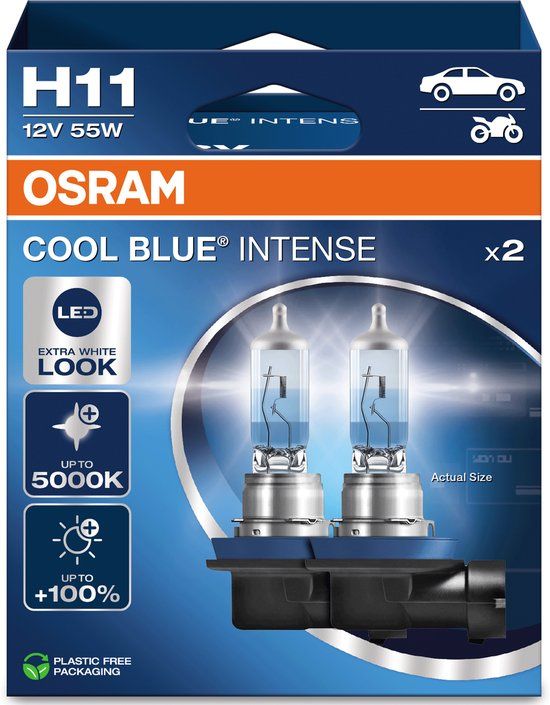 Osram Cool Blue Intense NextGen H11 Halogeenlamp 5000K Wit 12V (2 stuks)