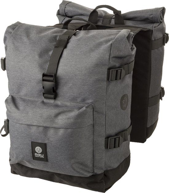 AGU H2O Roll-Top II Dubbele Fietstas Urban - Urban Grey - 28L