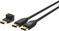 BlueBuilt HDMI Kabel Nylon 10 Meter Zwart 90 Â Adapter