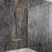 Hudson Reed Elsie Mitigeur thermostatique de douche rond – Avec douchette – Or satiné – Design moderne