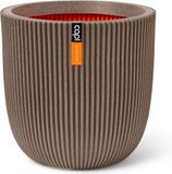 Capi Europe Bloempot bol Groove NL 54x52 Warm taupe