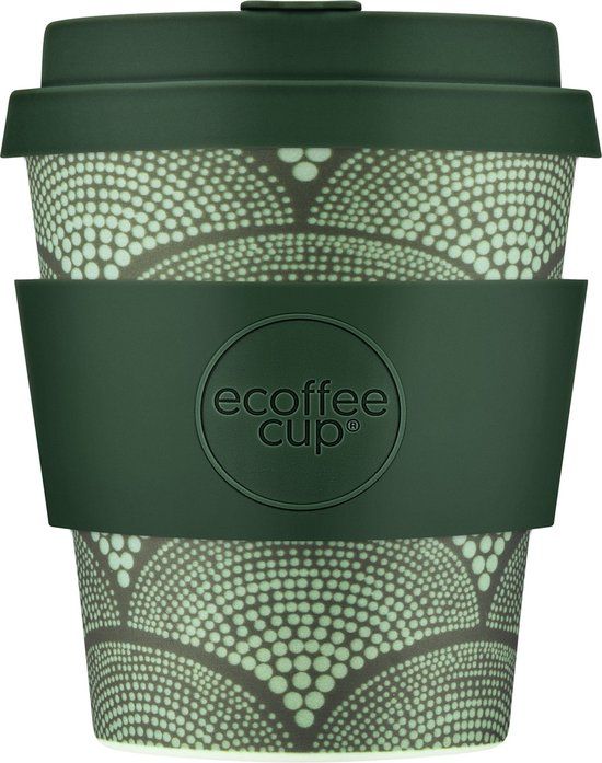 Ecoffee Cup Not that Juan PLA Koffiebeker to Go 240 ml Groen Siliconen