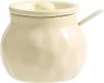 OEM Bol Suikerpot met deksel - Voorraadpot lepel - Keuken opbergen - Vaatwasmachinebestendig - 300 ml inhoud - Beige