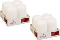 Spaas Bougies coniques/bougies pilier - set de 20x - blanc crème - D5 x H8 cm - 12 heures de combustion