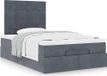 Maison Exclusive - Cadre de lit ottoman avec matelas, gris foncé, 120x200 cm, velours
