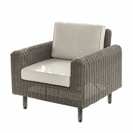 Loberon Fauteuil Bardou grijs/crème