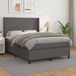 Maison Exclusive - Sommier à lattes de lit avec matelas gris 140x190 cm similicuir