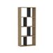 WELL HOME MOBILIARIO & DECORACIÓN Decoratieve boekenkast voor woonkamer of slaapkamer, melamine gecoate spaanplaat, kleur: saffier eiken, antraciet, 140 x 60 x 25 cm