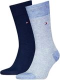 Tommy Hilfiger Heren Klassieke Sokken 2-Pack - Lichtblauw - 39-42