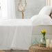 BURRITO BLANCO Katoenen planset 100% Lisas eenpersoonsbed 105x190 cm tot 105x200 cm, wit