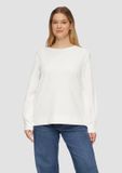 s.Oliver - Vrouwen - Scuba sweatshirt met wijde mouwen - ecru - Maat 46