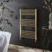 Hudson Reed Radiateur sèche-serviettes - 80 x 50 cm - Or satiné - Eau chaude mural