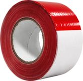 DULA Afzetlint in dispenserdoos 75 mm x 500 m - Rood-Wit geblokt - Markeerlint - Polypropyleen