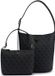 GUESS schoudertas Meridian II Bucket Bag Coal Logo donkergrijs