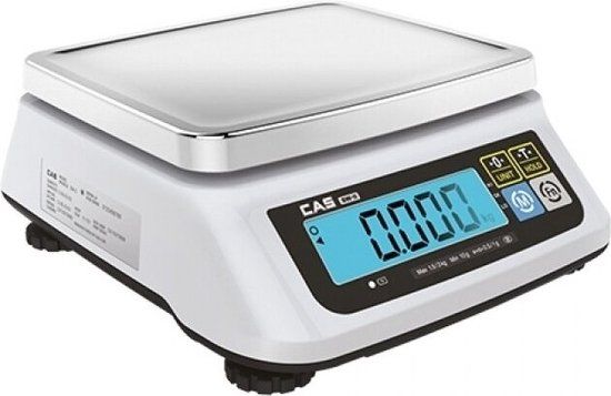 CAS Professionele Weegschaal - 015Kg/5Gr of 030Kg/10Gr - RVS