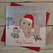 White Cotton Cards To A Gorgeous Grandson Merry Christmas Elephant And Monkey Card