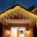 Levitantes Lichtketting – platte ijspegellampen, 3 AA-batterij, warmwit, afmetingen: 10 x 0,6 m