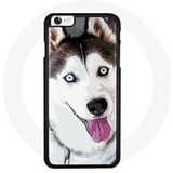 Maniacase Hoesje voor Iphone 5/5S - SE Husky Hond blauwe ogen