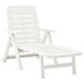 VidaXL Lit de jardin pliable plastique blanc